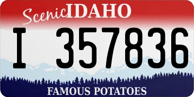 ID license plate I357836
