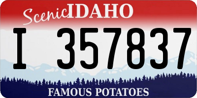 ID license plate I357837