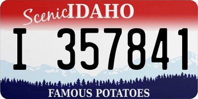ID license plate I357841