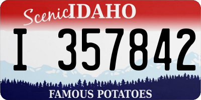 ID license plate I357842