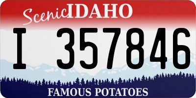 ID license plate I357846