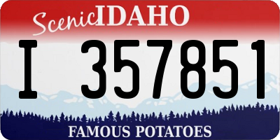 ID license plate I357851