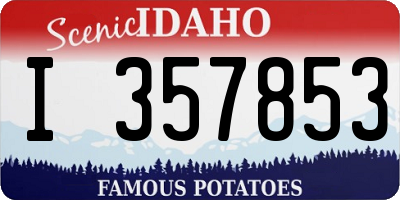 ID license plate I357853