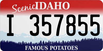 ID license plate I357855