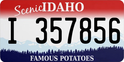 ID license plate I357856