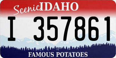 ID license plate I357861
