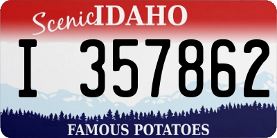 ID license plate I357862