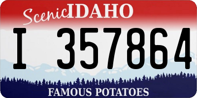 ID license plate I357864