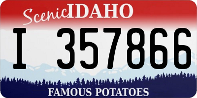 ID license plate I357866