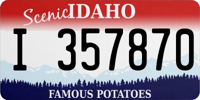 ID license plate I357870