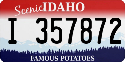 ID license plate I357872