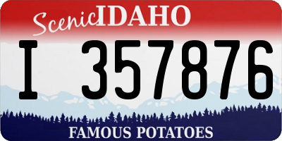 ID license plate I357876