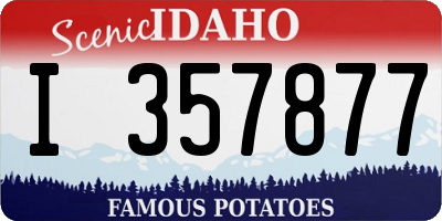 ID license plate I357877