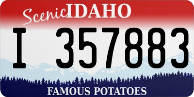 ID license plate I357883