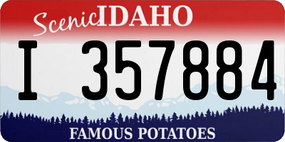 ID license plate I357884