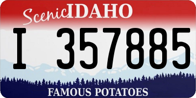 ID license plate I357885