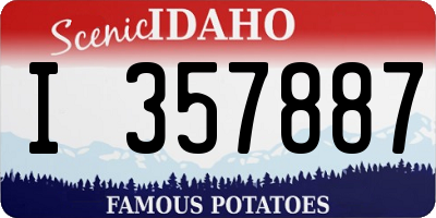 ID license plate I357887