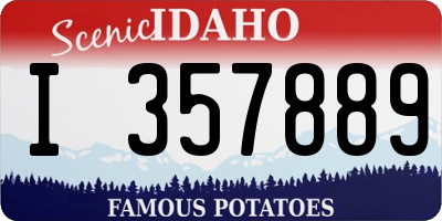 ID license plate I357889