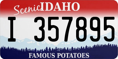ID license plate I357895