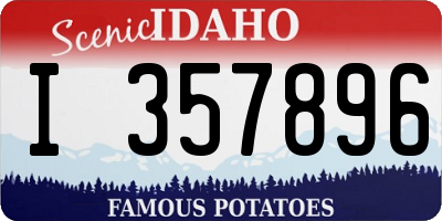 ID license plate I357896