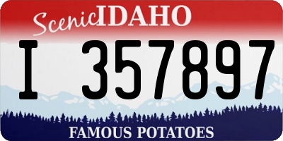 ID license plate I357897