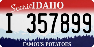 ID license plate I357899