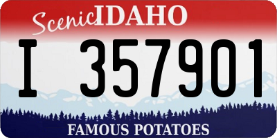 ID license plate I357901
