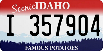ID license plate I357904
