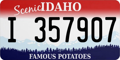 ID license plate I357907