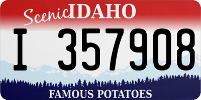 ID license plate I357908