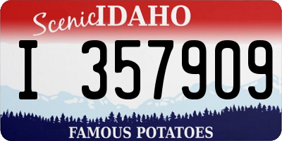 ID license plate I357909
