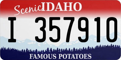 ID license plate I357910