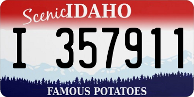 ID license plate I357911