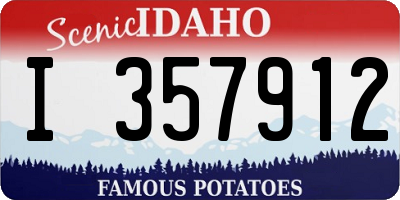 ID license plate I357912