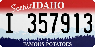 ID license plate I357913
