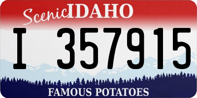 ID license plate I357915