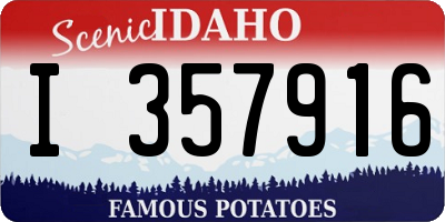 ID license plate I357916