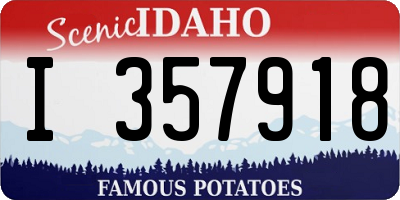 ID license plate I357918
