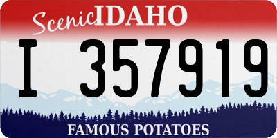 ID license plate I357919