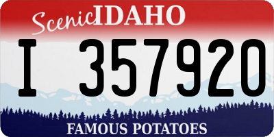 ID license plate I357920