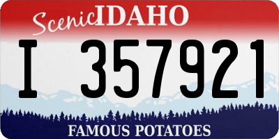 ID license plate I357921