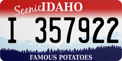 ID license plate I357922