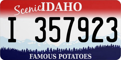 ID license plate I357923