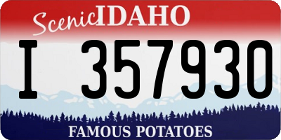 ID license plate I357930