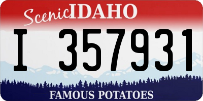 ID license plate I357931