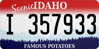 ID license plate I357933