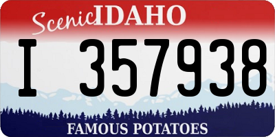 ID license plate I357938