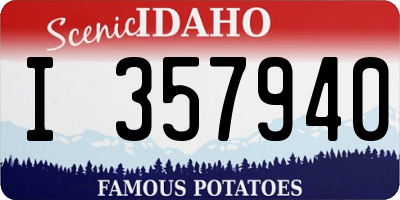 ID license plate I357940