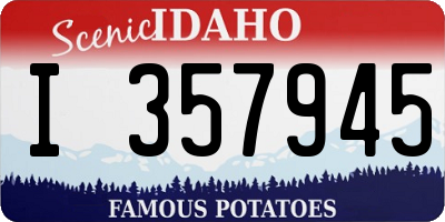 ID license plate I357945