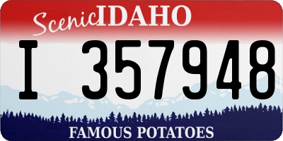ID license plate I357948